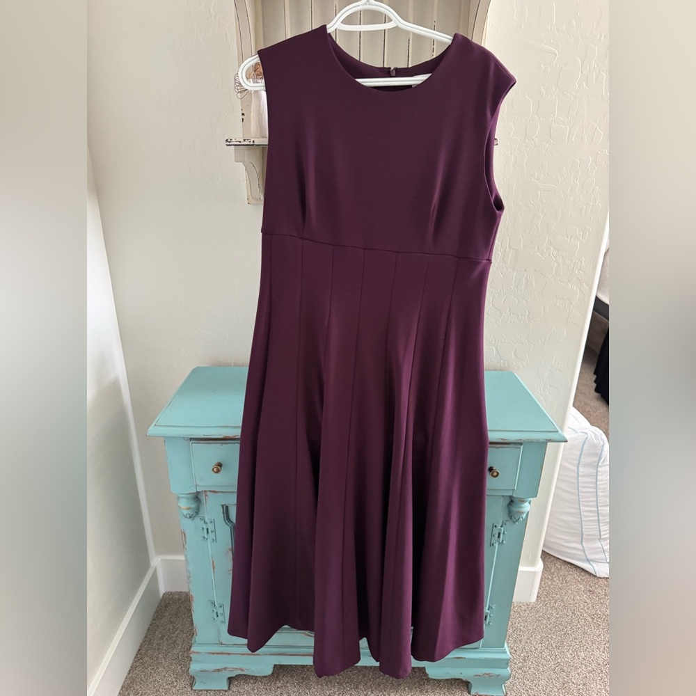 Calvin Klein Sleeveless Plum Maxi Dress